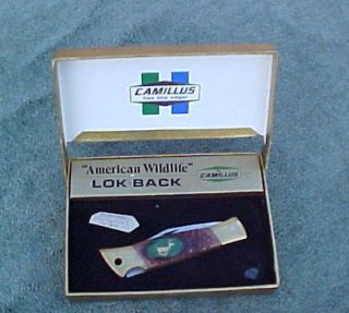 CAMILLUS USA American Wildlife Lockback Pocket Knife Running Deer NOS