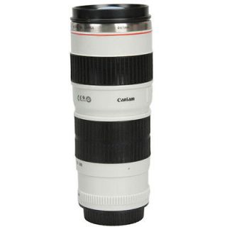 Canon Camera Lens Shaped EF 70 200mm Drink Thermos Coffee Cup Mug
