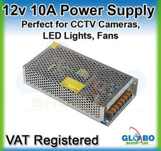 CCTV LED Driver 12v 10A Switching Regulated Power Supply Unit Box