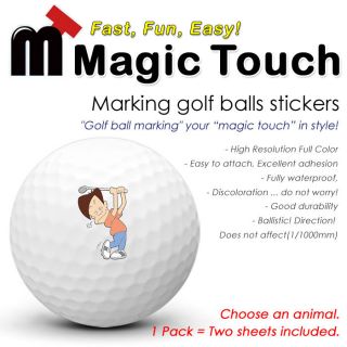 Golf Balls Dooly Stickers Gonggili Golfe r Magic Touch 