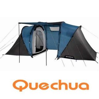 New Large Quechua T4.2, 4 x Man/ Person Camping Family 2 Bedroom Tent