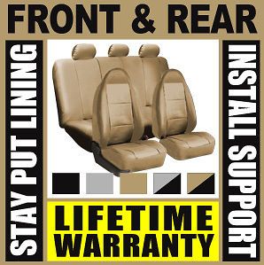 Complete Full Car Seat Covers   Oem High Back Truck Suv Beige CW4677