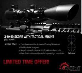 Tactical dual Ill DMR scope w/Cantilever AR 223 mount Cut Sunshade