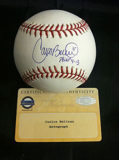 CARLOS BELTRAN Signed Auto Autograph Baseball Ball Steiner Mets