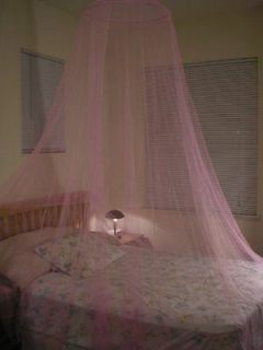 OctoRose Â® Pink Hoop Bed Canopy Mosquito Net Fit Crib, Twin, Full