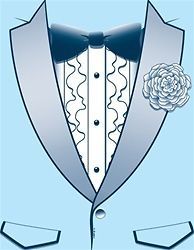 Ruffled Tuxedo Tshirt Jacket Wedding Tailored Party Prom Old Carnation
