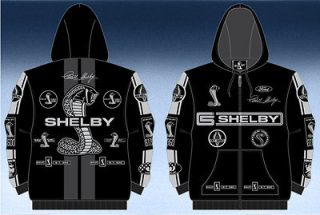 Shelby Cobra Collage Zip Hoodie Jacket Embroidered Mens Adult JH