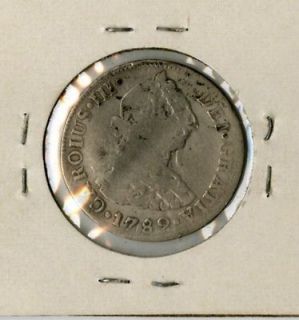 Mexico Coin 1782 Silver 2 Reales Carolus III