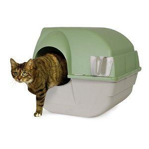 Litter Box Green Beige Cat NEW Brand Cats Tidy Breeze Kitty Cat Boxes