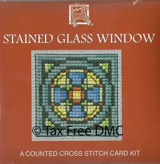 Heritage Counted Cross Stitch Kit Card Stained Glass Window New