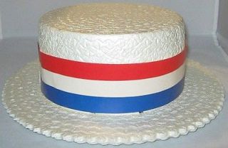 Red, White, and Blue Styrofoam Skimmer / Elections Event Hat