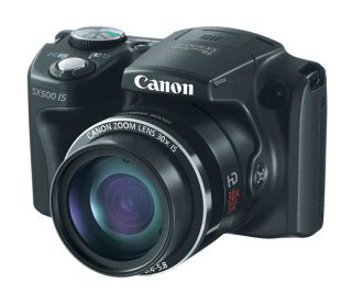 Canon Powershot SX500 IS 16MP 30x Zoom Black Digital Camera 16GB Kit