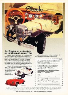 1982 Gazelle Kit Car Vintage Advertisement Ad P48