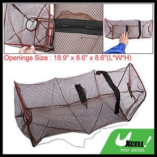 Brown Crawfish Shrimp Trap Cage Folding Fishing Net