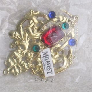 Ornament Jewels Golden Metal NEW Vintage 1970s Midwest of Cannon Falls