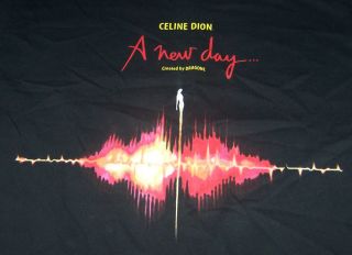 Celine Dion T Shirt A New Day Black Medium Created by Dragone Cotton