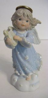 Enesco Porcelain Angel Figurine With Lyre #528374