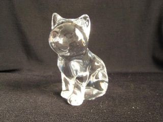 1980s PRINCESS HOUSE Lead Crystal Kitten Cat Figurine W Germany AS IS