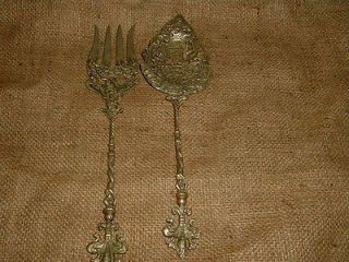 Antique Italian Spoon & Fork Old Art Collection