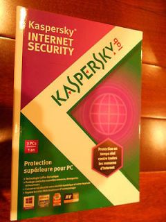 Internet Security ( 2013 ) 3 PC New CD and Retail, English, French