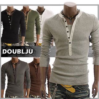 Happy lighter Mens Casual Line Patch Shirts VARIOUS COLORS (D15)