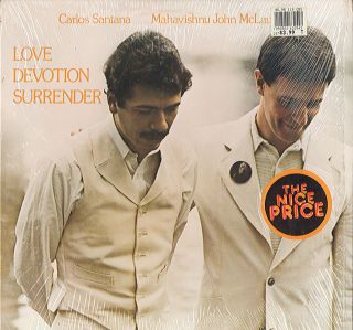 CARLOS SANTANA AND JOHN MCLAUGHLIN LOVE DEVOTION SURRENDER LP IN