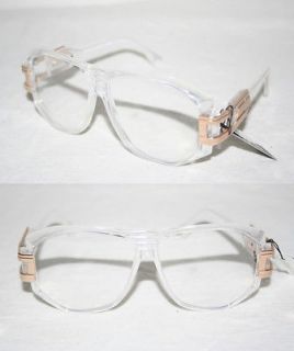 Cazal Design Nerd Glasses Clear lens 80s Retro Mens all clear gold