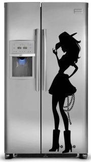 COWGIRL 64 X 20 VINYL DECAL WALL STICKER COWBOYS COUNTRY GIRLS BOOTS
