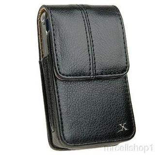 Black Leather Pouch Carrying Case Belt Clip Holster for Apple iPhone
