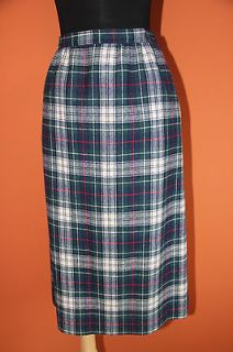 Pendleton VINTAGE Mackenzie Dress Tartan PLAID Womens Long Skirt 14