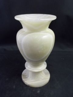 Genuine Onyx Vase Pakistan White Green 6 In Tall Kashaneh Hakim