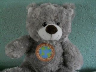 DAN DEE GRAY TEDDY BEAR EARTHRITER FIBER PLUSH DOLL