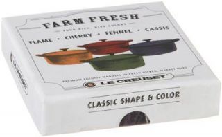 LeCrueset Farm Fresh Magnets NEW Colors Flame Cherry Fennel Cassis