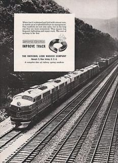 1953 National Lock Washer Ad Baltimore & Ohio Railroad
