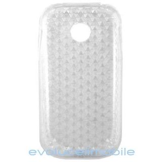 For LG Optimus Net P690 cell phone Clear case cover rubberized Gel