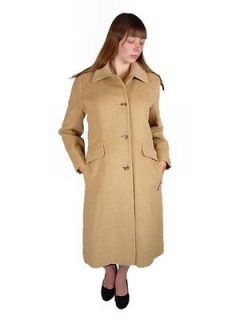 Vintage Ladies Coat Ultima 100% Camel Hair Classic Style 1970S Small
