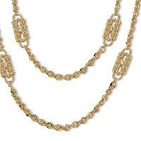 JACQUELINE KENNEDY Dual Chain & Station Paperclip Necklace, Camrose