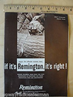 1957 Remington Mall Chain Saw Product Advertising Sales Catalog Price