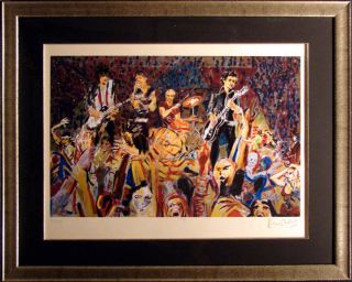 Ronnie Wood B Stage 2006 Rolling Stones band Hand Signed Art, Custom