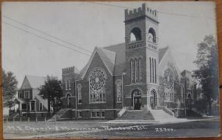 1910 Realphoto Postcard ME Church, Rantoul, Illinois IL