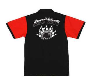 BREW CREW RED/Black retro bowling shirt DRINK & BOWL Darts