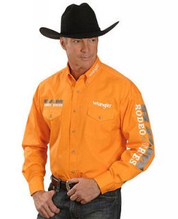 WRANGLER Mens DODGE RAM RODEO LOGO Shirt   2XL  LTD ED  Orange Fully