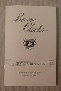 REVERE CLOCK SERVICE MANUAL, 24 PAGES, MANTEL & FLOOR