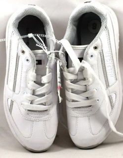 Tommy Hilfiger Size 8 1/2 Tennis Shoes Sports White Silver 100%