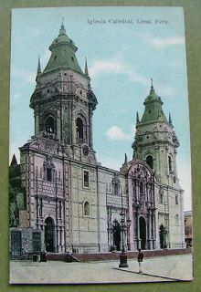 Iglesia Catedral,Lima,​Peru. Divided Back Era (1907 1915)