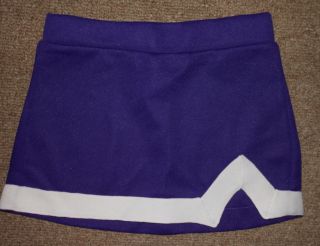 Motionwear Purple White CHEER Cheerleading Skirt Uniform Child 3 T