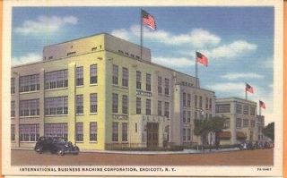 c1940 International Business Machine IBM Building Endicott NY postcard