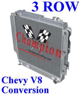 1987 2004 Jeep Wrangle Chevy V8 Conversion 3 Row Aluminum Radiator