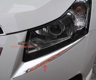 Chrome Head light Eyelid trim FOR Chevy Cruze 2009 2011