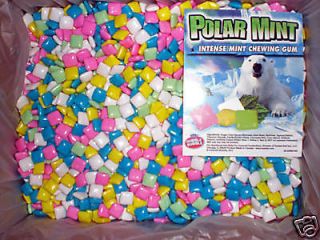Tab Chewing Gum Bulk Vend 4lbs Polarmint Flavor